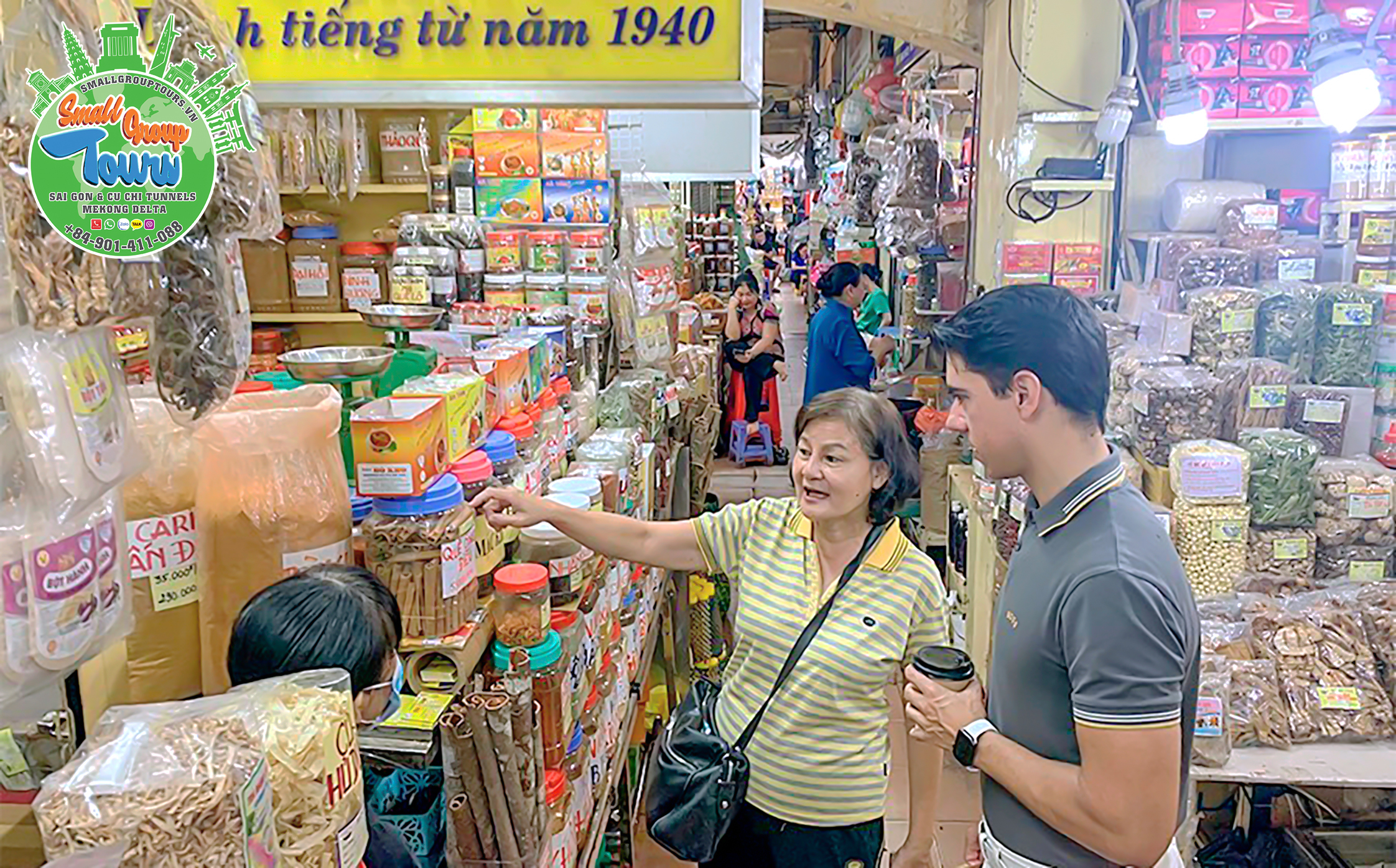 Embark on a culinary adventure with our cooking class, starting with a vibrant visit to Ben Thanh Market for a market-to-table experience.